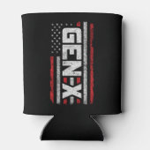 Generation X Proud Gen Xer American Flag Gen X Dosenkühler (Rückseite)