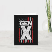 Generation X Proud Gen Xer American Flag Gen X Karte (Vorderseite)