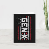 Generation X Proud Gen Xer American Flag Gen X Karte (Vorderseite)