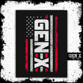 Generation X Proud Gen Xer American Flag Gen X Karte