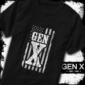 Generation X Proud Gen Xer American Flag Gen X T-Shirt