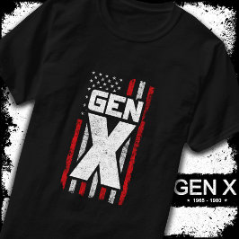 Generation X Proud Gen Xer American Flag Gen X T-Shirt