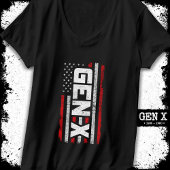 Generation X Proud Gen Xer American Flag Gen X T-Shirt