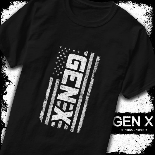 Generation X Proud Gen Xer American Flag Gen X T-Shirt