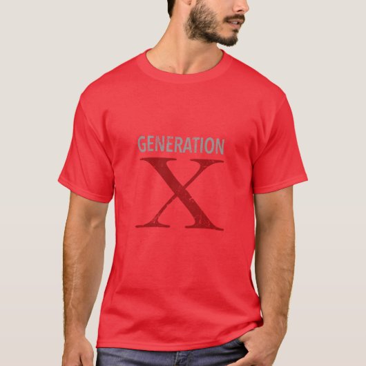 Generation X Retro-Design mit Distressed-Effekt T-Shirt (Vorderseite)