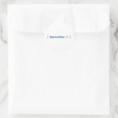 Generation X Runder Aufkleber (Tasche)