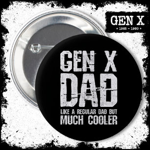 Generation X Vater Gen Xer Vater 60er 70er 80er Va Button