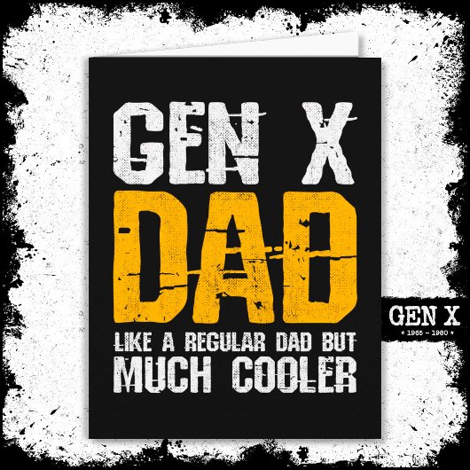 Generation X Vater Gen Xer Vater 60er 70er 80er Va Karte