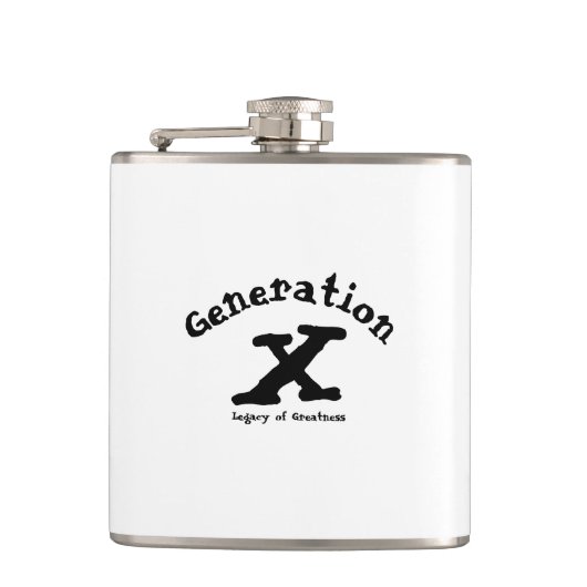 Generation X Vinyl-Wrapper Flachmann (Vorderseite)