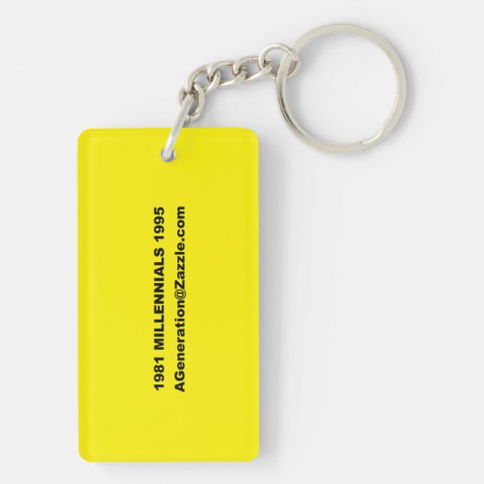 Generation Y BAR CODE-Schlüsselanhänger Schlüsselanhänger (Rückseite)