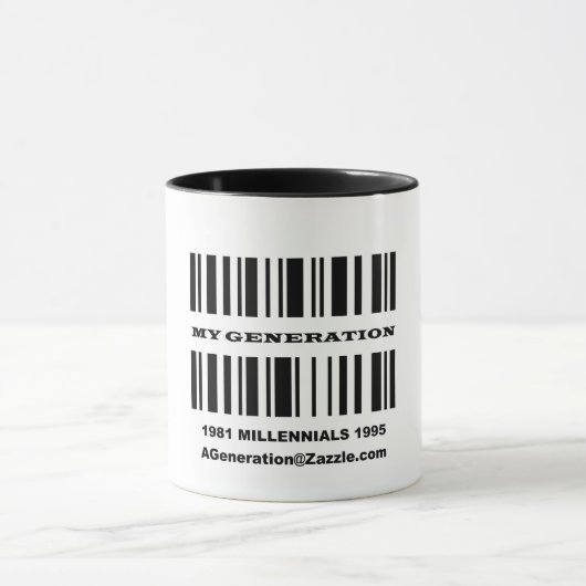 Generation Y BAR CODE-Tasse Tasse (Zentrum)