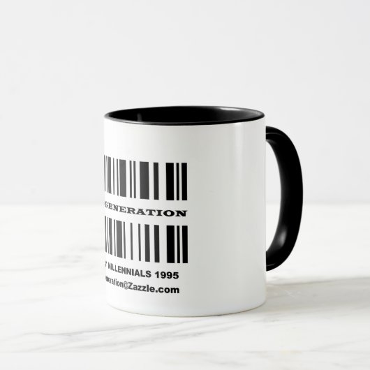 Generation Y BAR CODE-Tasse Tasse (VorderseiteRechts)