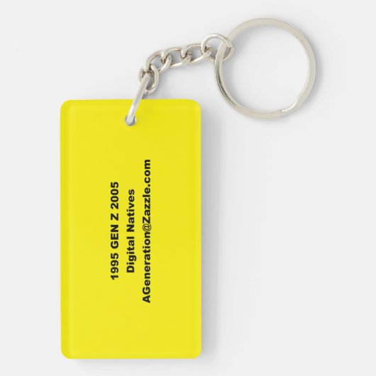 Generation Z BAR CODE Schlüsselkette Schlüsselanhänger (Rückseite)