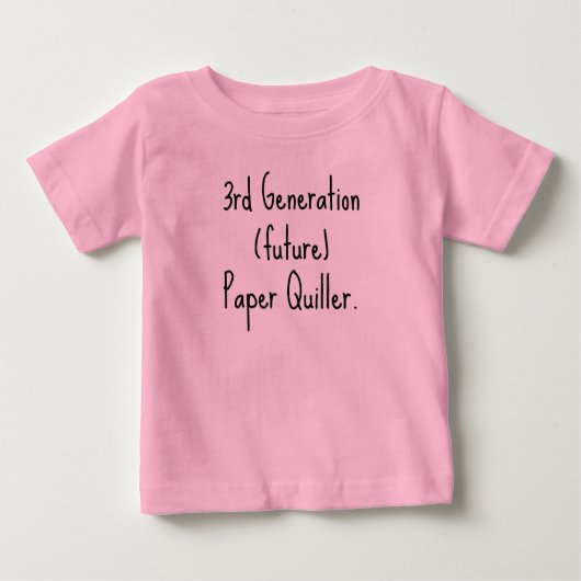 Generation (Zukunft) Quiller, Pink Fine Jersey Baby T-shirt (Vorderseite)