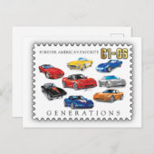 GENERATIONEN DER AUTOMOBILKUNST FEIERTAGSPOSTKARTE (Vorne/Hinten)