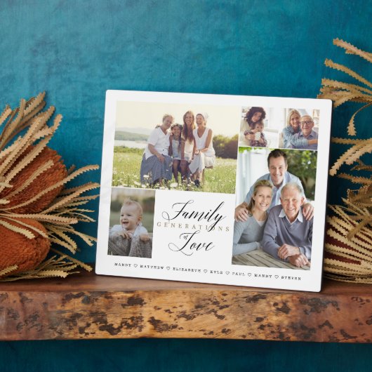 Generationen der Liebe Custom 5 FotoCollage Fotoplatte (Seite)