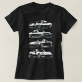 Generationen. MX5 Miata T-Shirt (Design vorne)