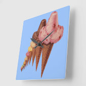 Generationen von Eiskästen Quadratische Wanduhr (Winkel)