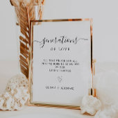 Generationen von Liebe signierbar, Minimalistisch Sockelschild