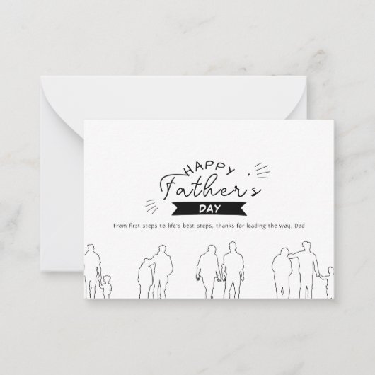 Generationen von Liebe Vatertagskarte Mitteilungskarte (Vorderseite)