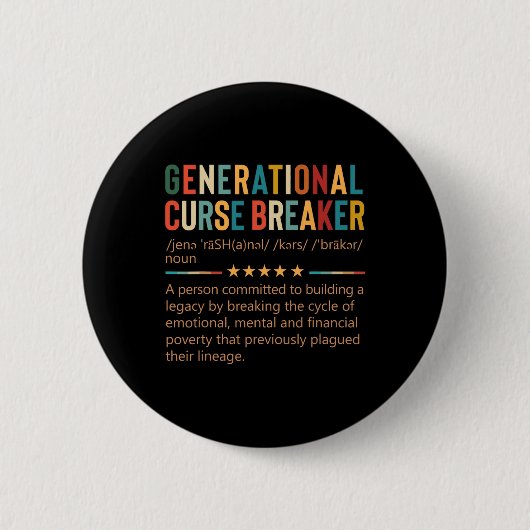 Generationenfluch - Definition Retro-Vintag Button (Vorderseite)