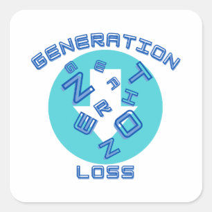 Generationsverlust Quadratischer Aufkleber