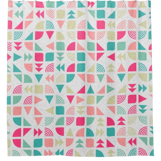 Generative abstrakt geometrische Musterberechnung Duschvorhang (Vorderseite)