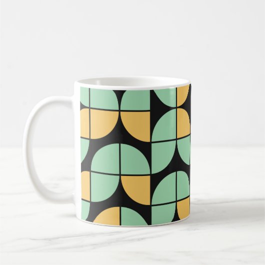 Generative abstrakt geometrische Musterberechnung Kaffeetasse (Links)