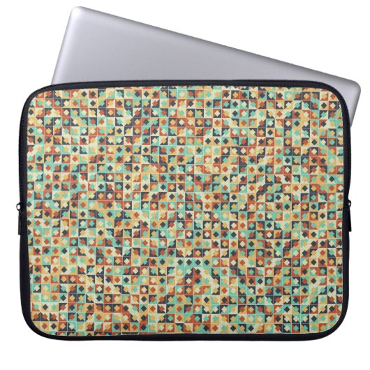 Generative abstrakt geometrische Musterberechnung Laptopschutzhülle (Vorderseite)