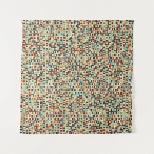 Generative abstrakt geometrische Musterberechnung Wandteppich (Vorderseite)