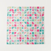 Generative abstrakt geometrische Musterberechnung Wandteppich (Vorderseite (Horizontal))