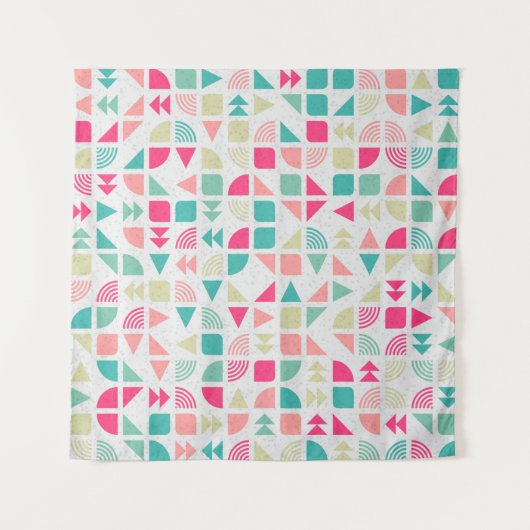 Generative abstrakt geometrische Musterberechnung Wandteppich (Vorderseite)