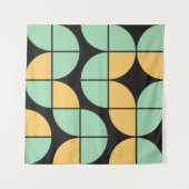 Generative abstrakt geometrische Musterberechnung Wandteppich (Vorderseite (Horizontal))