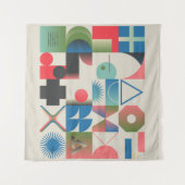 Generative Design-Grafik Wandteppich (Vorderseite (Horizontal))