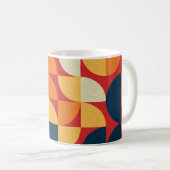Generative Kunst: Bunte Quarterzirkel Kaffeetasse (VorderseiteRechts)