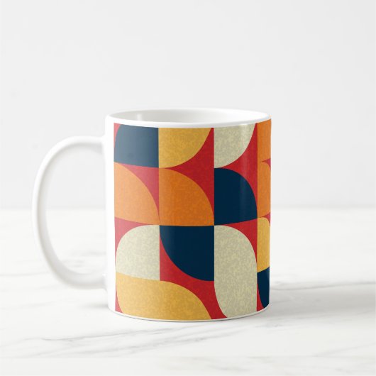 Generative Kunst: Bunte Quarterzirkel Kaffeetasse (Links)