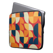 Generative Kunst: Bunte Quarterzirkel Laptopschutzhülle (Vorderseite Links)