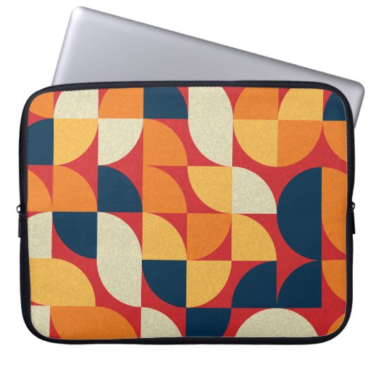Generative Kunst: Bunte Quarterzirkel Laptopschutzhülle (Vorderseite)