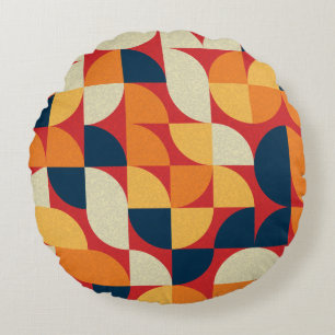 Generative Kunst: Bunte Quarterzirkel Rundes Kissen