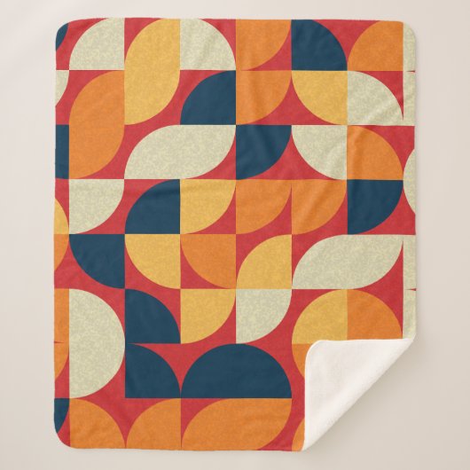 Generative Kunst: Bunte Quarterzirkel Sherpadecke (Vorderseite)