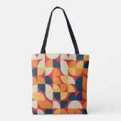 Generative Kunst: Bunte Quarterzirkel Tasche (Rückseite)