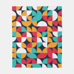 Generative Kunst: Farbiges Dreieck-Muster Fleecedecke