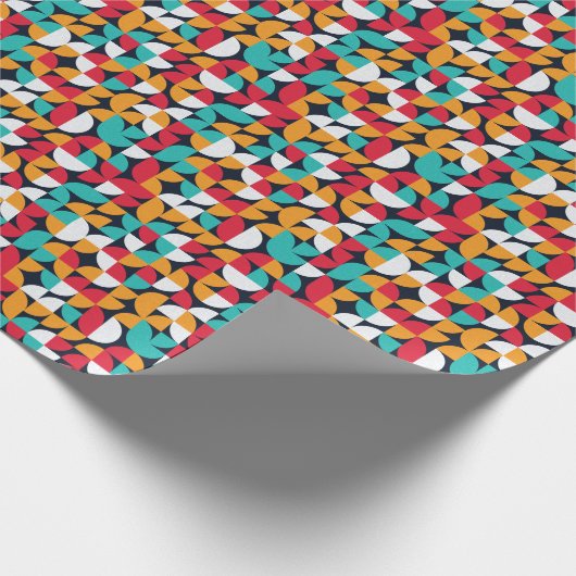 Generative Kunst: Farbiges Dreieck-Muster Geschenkpapier (Ecke)