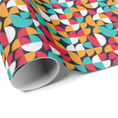 Generative Kunst: Farbiges Dreieck-Muster Geschenkpapier (Rolleneckpunkt)