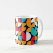 Generative Kunst: Farbiges Dreieck-Muster Kaffeetasse (VorderseiteRechts)
