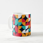Generative Kunst: Farbiges Dreieck-Muster Kaffeetasse (Vorderseite Links)