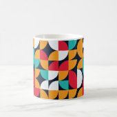 Generative Kunst: Farbiges Dreieck-Muster Kaffeetasse (Mittel)