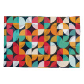 Generative Kunst: Farbiges Dreieck-Muster Kissenbezug (Rückseite)