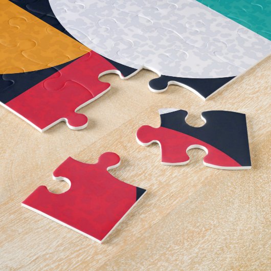 Generative Kunst: Farbiges Dreieck-Muster Puzzle (Seite)