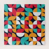 Generative Kunst: Farbiges Dreieck-Muster Puzzle (Horizontal)